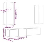 vidaXL Ensemble de meubles TV 4 Pièces Chêne sonoma Bois d'ingénierie
