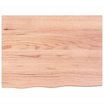 vidaXL Étagère murale marron clair 80x60x2 cm bois chêne massif traité