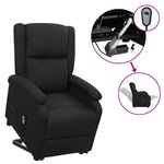 Vidaxl fauteuil releveur inclinable noir tissu