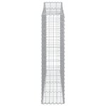 vidaXL Paniers à gabions arqués 20 Pièces 200x30x120/140 cm Fer galvanisé