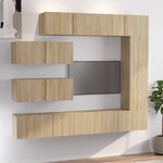 vidaXL Ensemble de meubles TV 7 Pièces Chêne sonoma Bois d'ingénierie