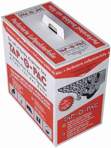 Film à bulles d'air -0-pac, en carton distributeur tap