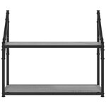 vidaXL Étagère murale 2 niveaux sonoma gris 60x21x51 cm