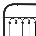 vidaXL Tête de lit métal noir 120 cm