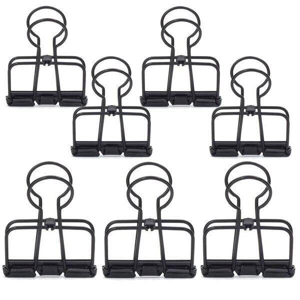 42 pinces double-clip noires 4 cm