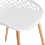 Set de 2 chaises de salle à manger siège en plastique 83 cm blanc 03_0006037