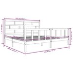 vidaXL Cadre de lit sans matelas bois de pin massif
