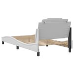 vidaXL Cadre de lit sans matelas blanc 100x200 cm similicuir