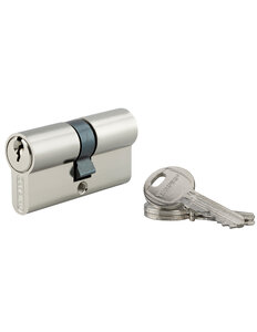 THIRARD - Cylindre de serrure double entrée HG5  anti-arrachement  30x30mm  nickelé  3 clés