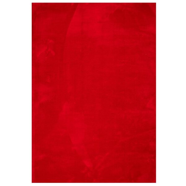 vidaXL Tapis HUARTE à poils courts doux et lavable rouge 140x200 cm