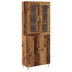 vidaXL Buffet en bois ancien 69.5x34x180 cm en bois reconstitué