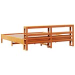vidaXL Cadre de lit sans matelas cire marron 200x200cm bois pin massif