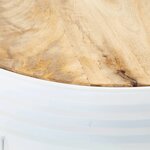 vidaXL Tables de bar forme tambour 3 Pièces bois de manguier massif brut