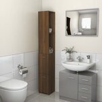 vidaXL Armoire de bain chêne marron 25x26 5x170 cm bois d'ingénierie