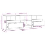 vidaXL Meuble TV Chêne marron 150x33 5x45 cm Bois d'ingénierie