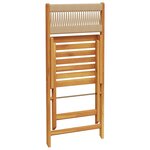 vidaXL Chaises de jardin pliantes lot de 8 beige bois d'acacia massif