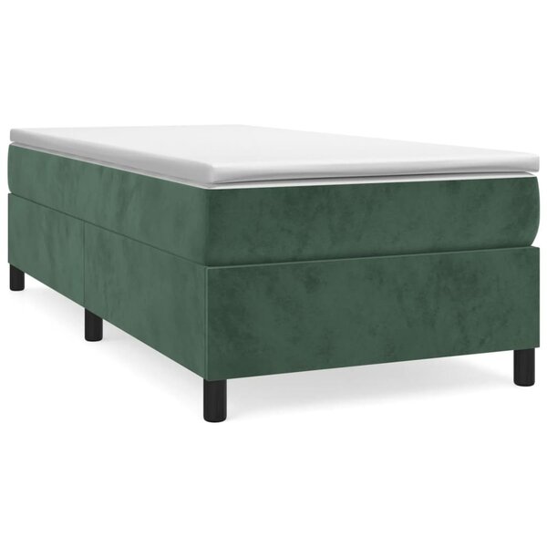 vidaXL Cadre de lit sans matelas vert foncé 90x200 cm velours