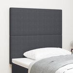 Tête de lit LED vidaXL Gris Foncé 90 cm en Tissu Côtelé