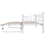 vidaXL Cadre de lit blanc acier 180x200/90x200 cm
