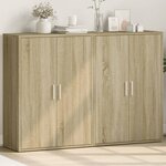 vidaXL Buffets 2 Pièces chêne sonoma 60x31x84 cm bois d'ingénierie