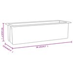 vidaXL Boîtes à fleurs pour palettes euro 12 Pièces Gris 36x13 5x9 5cm PP