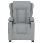 vidaXL Fauteuil électrique de massage Gris clair Tissu