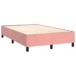 vidaXL Sommier à lattes de lit matelas et LED Rose 120x200cm Velours