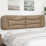 vidaXL Coussin de tête de lit cappuccino 200 cm similicuir