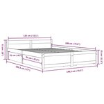 vidaXL Cadre de lit sans matelas avec tiroirs noir