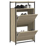 vidaXL Armoire à chaussures chêne sonoma 60x34x112cm bois d'ingénierie