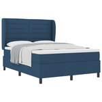 Lit à ressort vidaXL avec matelas Bleu 140x200 cm Tissu