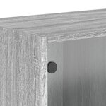vidaXL Armoires murales portes vitrées 2 Pièces sonoma gris 68 5x37x35 cm