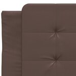 vidaXL Lit avec matelas marron 90x200 cm similicuir