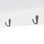 Vitrine murale avec étagère de Livre / DVD / Verre en MDF Blanc