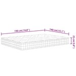 vidaXL Matelas à ressorts ensachés dureté moyenne 140x190 cm