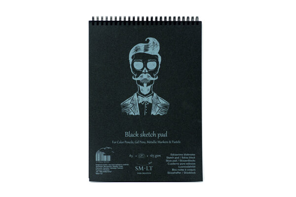 SM-LT Bloc Spirale - Dessin - Noir - A5 - 20 feuilles - 165 gsm