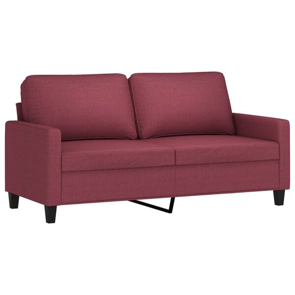 vidaXL Canapé à 2 places Rouge bordeaux 140 cm Tissu