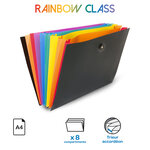 Trieur accordéon 8 positions - Format A4 - Rainbow Class