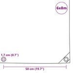 vidaXL Bâche 650 g / m² 6 x 8 m Vert