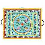 vidaXL Boîte de rangement peinte à la main 50x40x40 cm Manguier solide