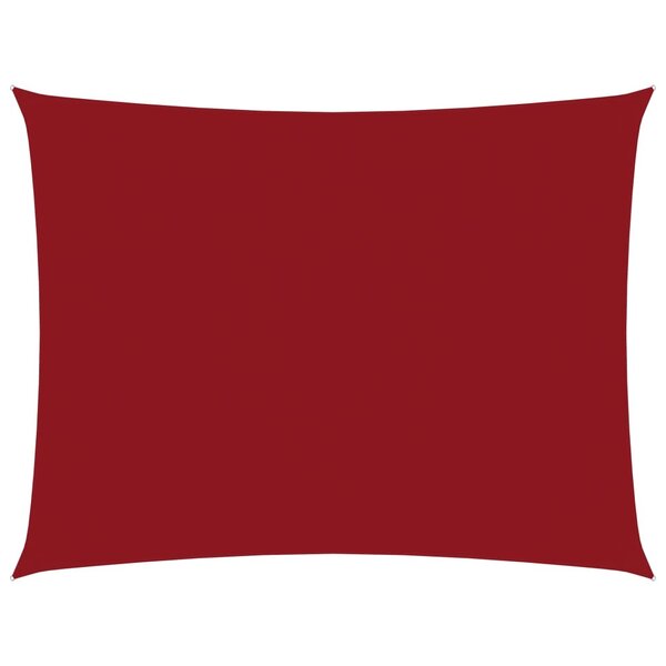 vidaXL Voile de parasol Tissu Oxford rectangulaire 4x5 m Rouge
