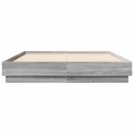 vidaXL Cadre de lit sans matelas sonoma gris 135x190 cm