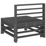 vidaXL Canapés centraux de jardin 2 Pièces gris bois de pin massif