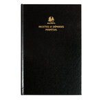 Agenda de bureau carré recettes-dépenses perpétuel 210x135 mm Noir EXACOMPTA