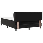 Lit Box Spring vidaXL avec Matelas Noir 160x200 cm Velours