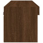 vidaXL Meuble TV avec lumières LED chêne marron 60x30x30 cm