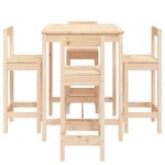 vidaXL Ensemble de bar de jardin 5 Pièces bois de pin massif
