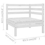 Salon de jardin meuble d'extérieur ensemble de mobilier 9 pièces blanc bois de pin massif 02_0018173