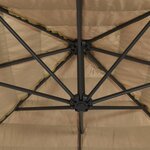 vidaXL Parasol de jardin avec mât en acier marron 288x288x225 cm