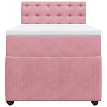 vidaXL Sommier à lattes de lit et matelas Rose 80x200 cm Velours